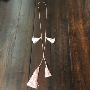 💕Bella U light purple and silver tassel necklace